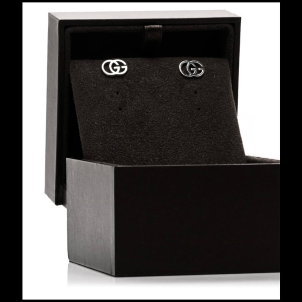 Gucci Silver Interlocking GG Stud Earrings
